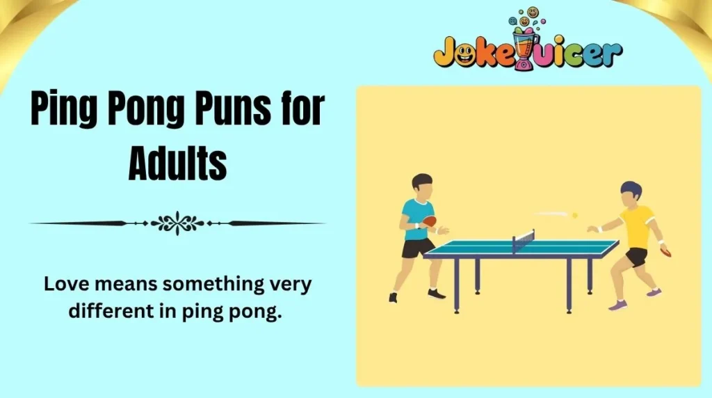 Ping Pong Puns for Adults