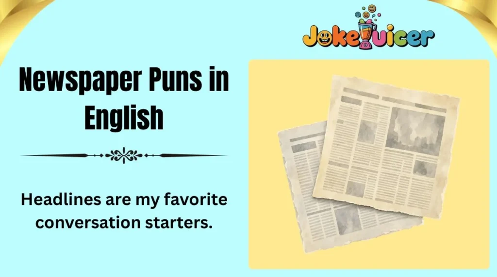Newspaper Puns in English