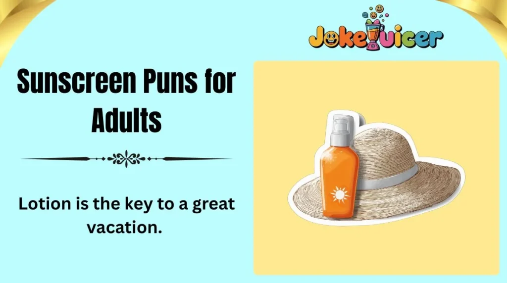 Sunscreen Puns for Adults