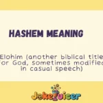 Hashem Meaning