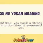 Koi No Yokan Meaning