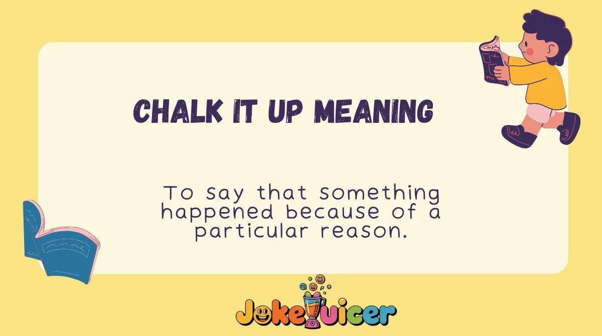 Chalk It Up Meaning